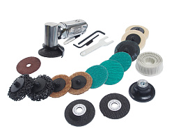 Машина углошлифовальная пневматическая 2" с насадками 17 предметов JTC-5005K