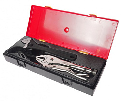 JTC-К5031 Набор инструментов 10" (ключ разводной, клещи переставные и с фиксатором) в кейсе 3 пр.