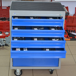 Комплект тележка с инструментом, 5 ящиков (Набор БАЗОВЫЙ) 226 предметов