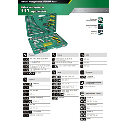 AUTO Набор инструмента 117 пр. Арсенал(AA-C1412P117